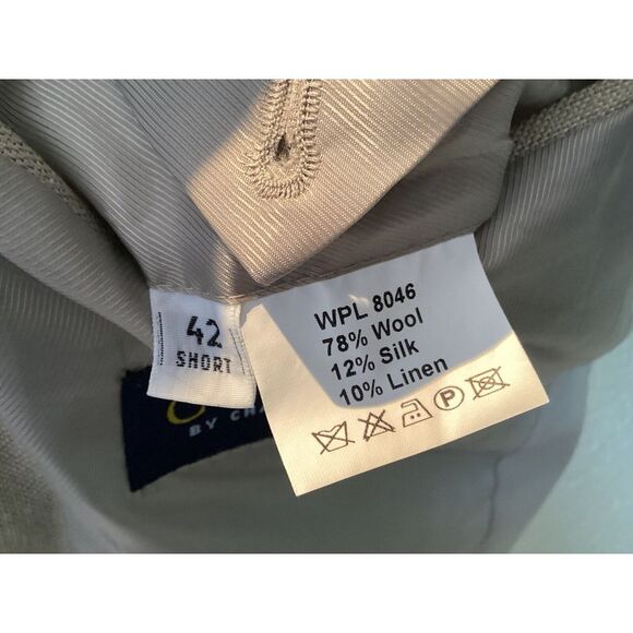 Club Room By Charter Club Wool Silk Linen Blazer Size 42 Short - Picture 7 of 11
